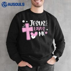 Jesus Loves Me Christian Cross Easter Day Family Outfit Sweatshirt