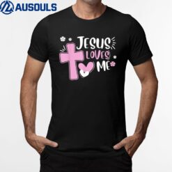 Jesus Loves Me Christian Cross Easter Day Family Outfit T-Shirt