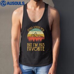 Jesus Loves You But I'm His Favorite Tshirt Funny Christian Tank Top