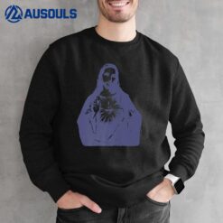 Jesus Monochromatic Purple Image on Light Background Premium Sweatshirt