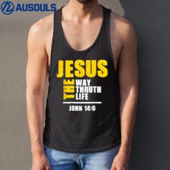 Jesus The Way Truth Life Scripture Faith Believer Tank Top