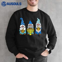 Jewish Gnomes Menorah Hanukkah Pajamas Chanukah PJs Women Sweatshirt