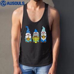 Jewish Gnomes Menorah Hanukkah Pajamas Chanukah PJs Women Tank Top