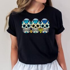 Jewish Sugar Skull Mexican Hanukkah Pajamas Chanukah PJs T-Shirt