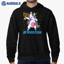 Jewnicorn Funny Hanukkah Unicorn Gift Girl Women Pajamas Hoodie