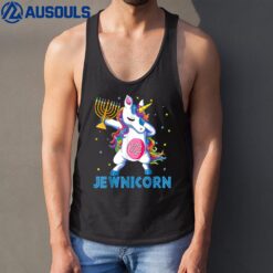 Jewnicorn Funny Hanukkah Unicorn Gift Girl Women Pajamas Tank Top