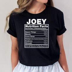 Joey Nutrition Facts  Joey Name Birthday T-Shirt