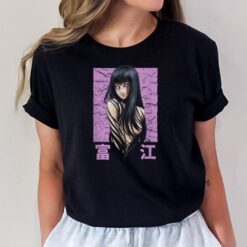 Junji Ito Tomie Purple Background T-Shirt