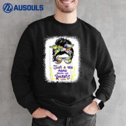 Just A 90S Mama Raising Her Rugrats Messy Bun Hair Halloween Sweatshirt