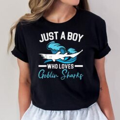 Just A Boy Who Loves Goblin Sharks Animal Marine Biologist T-Shirt