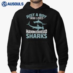 Just A Boy Who Loves Hammerhead Sharks Predator Hammerhead Hoodie