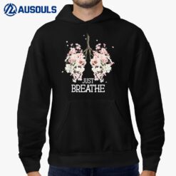 Just A Breathe Yoga Inhale Exhale Nature Lung Floral Hoodie