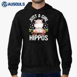 Just A Girl Who Loves Hippos - Hippopotamus Hippo Lover Hoodie