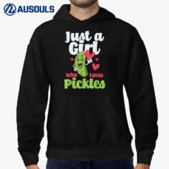 Just A Girl Who Loves Pickles - Pickle Lover Cucumber Vegan Hoodie