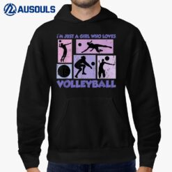 Just A Girl Who Loves Volleyball for n girls Hoodie