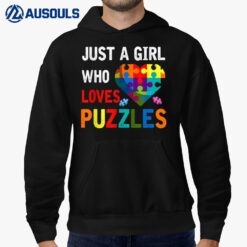 Just Girl Who Loves Puzzles Jigsaw Heart Puzzle Lover Hoodie