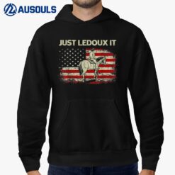 Just Ledoux It Cowboy Whiskey Wine Lover Vintage USA Flag Hoodie