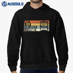 Just a Boy Who Loves Elevators. Funny Elevator Hoodie