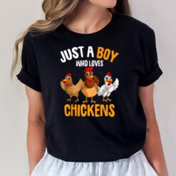 Just a Boy who loves Chickens Kids Boys Chicken T-Shirt