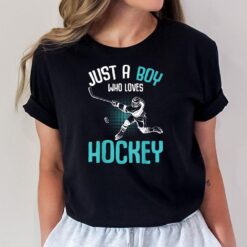 Just a Boy who loves Hockey Player Ice Hockey Kids Boys T-Shirt