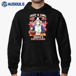 Just a Girl Who Loves Anime and Sketching for Daughter Girls Hoodie