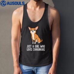 Just a Girl Who Loves Chihuahua Dogs Tank Top