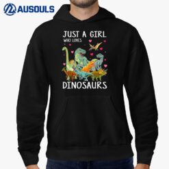 Just a Girl Who Loves Dinosaurs T Rex Dinosaur Gift Girls Hoodie