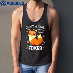 Just a Girl Who Loves Foxes Fox Girl Tank Top