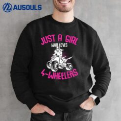 Just a Girl who loves 4 Wheelers ATV Quad Kids Girls Sweatshirt