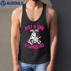 Just a Girl who loves 4 Wheelers ATV Quad Kids Girls Tank Top