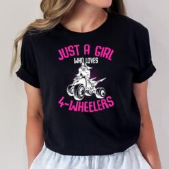 Just a Girl who loves 4 Wheelers ATV Quad Kids Girls T-Shirt