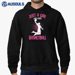 Just a Girl who loves Basketball Kids Girls Hoodie