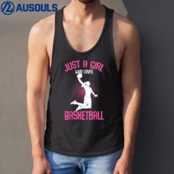 Just a Girl who loves Basketball Kids Girls Tank Top