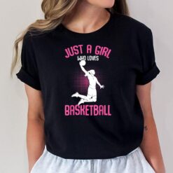 Just a Girl who loves Basketball Kids Girls T-Shirt