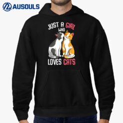 Just a Girl who loves Cats Kitty Girls Kids Women Cat Hoodie