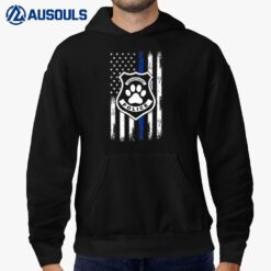 K9 Police Dog Officer Thin Blue Line For Dogman Hoodie