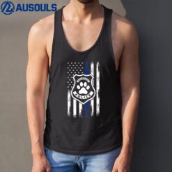 K9 Police Dog Officer Thin Blue Line For Dogman Tank Top