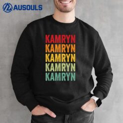 Kamryn Rainbow Repetition of Kamryn Name Text Sweatshirt