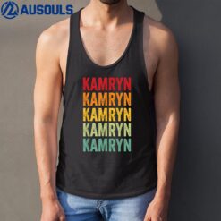 Kamryn Rainbow Repetition of Kamryn Name Text Tank Top