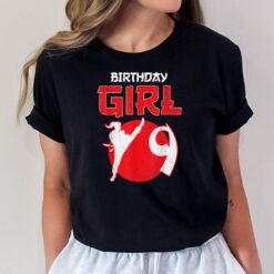 Karate Taekwondo 9 Years Old Birthday Martial Arts Girls T-Shirt