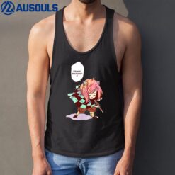 Kawaii Anya In Demon Costume Spy Design x Family Tank Top