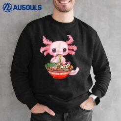 Kawaii Axolotl Eating Ramen Noodles Anime Gift Girls ns Sweatshirt