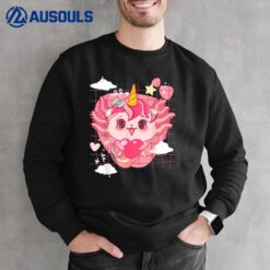 Kawaii Axolotl Unicorn Cute Axolotl Aesthetic n Girls Sweatshirt