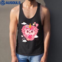 Kawaii Axolotl Unicorn Cute Axolotl Aesthetic n Girls Tank Top