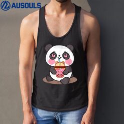 Kawaii Cute Panda Boba Tea Bubble Tea Anime Gift Girls ns Tank Top