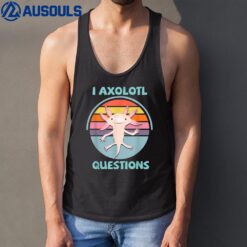 Kawaii I Axolotl Questions Funny Axolotl Lover Kids ns Tank Top