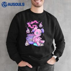 Kawaii Pastel Goth Cute Creepy Witchy Bear Sweatshirt