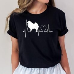 Keeshond My Heartbeat EKG Funny Dogs My Cardio Dog Lovers T-Shirt