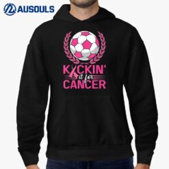 Kickin It for Cancer Soccer Pink Ribbon Breast Cancer Girls Hoodie