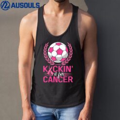 Kickin It for Cancer Soccer Pink Ribbon Breast Cancer Girls Tank Top